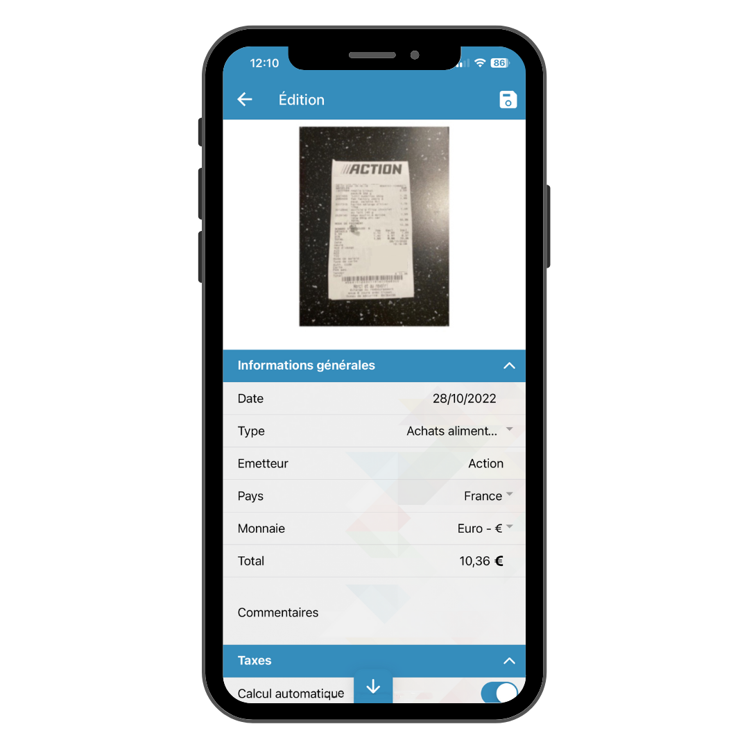 images des interfaces de l'application mobile
